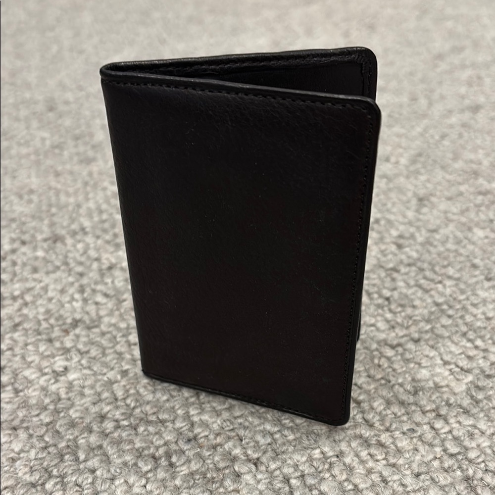 Dark Brown Leather Card Wallet NEW